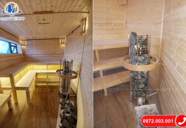 Hoàn thiện 2 phòng xông hơi cho dự án chị Triêu - Finlandia Villa Tam Dao
